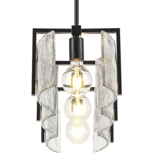 Aenon 3 Light 40.5 inch Matte Black Linear Pendant Ceiling Light